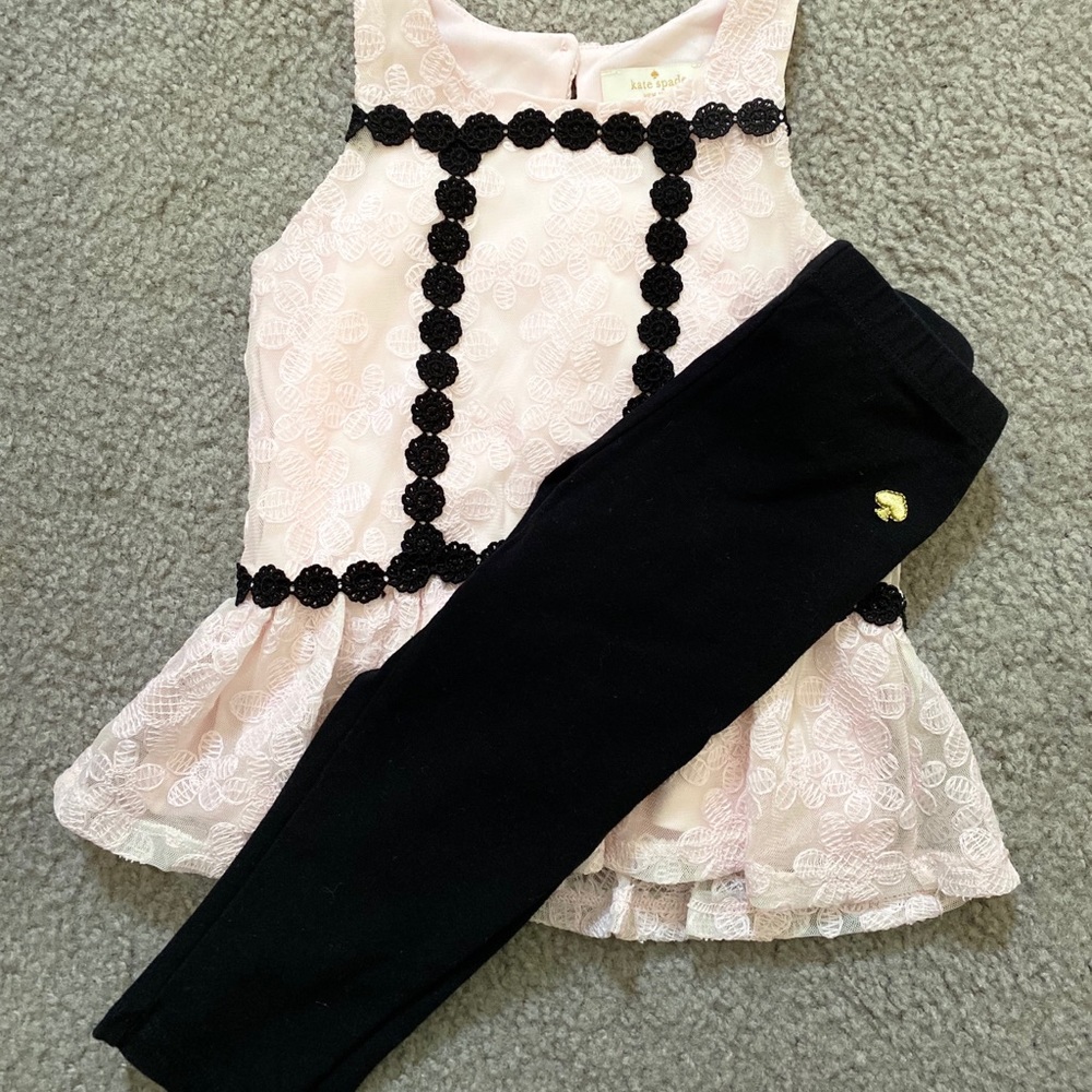 Kate Spade Dress & Legging Set Toddlers - EUC